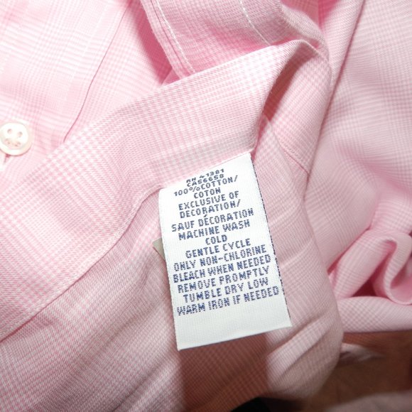 Polo Ralph Lauren Mens Pink Button Down Collared Long Sleeve Shirt Size 15 1/2 - Picture 9 of 9